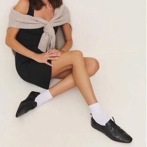 NEW in box Reformation Marie Lace-up Oxfords in black